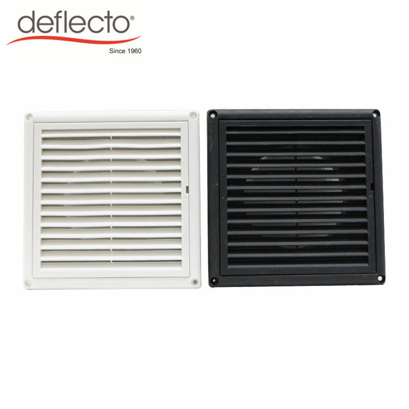 HVAC 6 Inch Plastic Air Vents UV Anti Venting Outdoor Hood 150MM Black Color